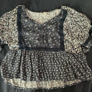 Hanker Chief Print Top